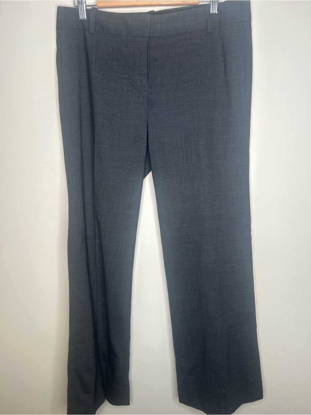 J Crew Gray Favorite Fit Lined Wool Trousers Size 10